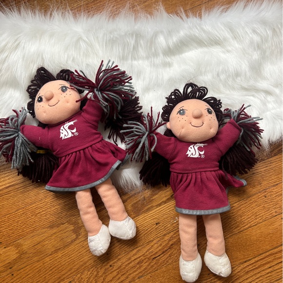 WSU Cheerleader Dolls with Pom Poms | Washington State University - Picture 4 of 4